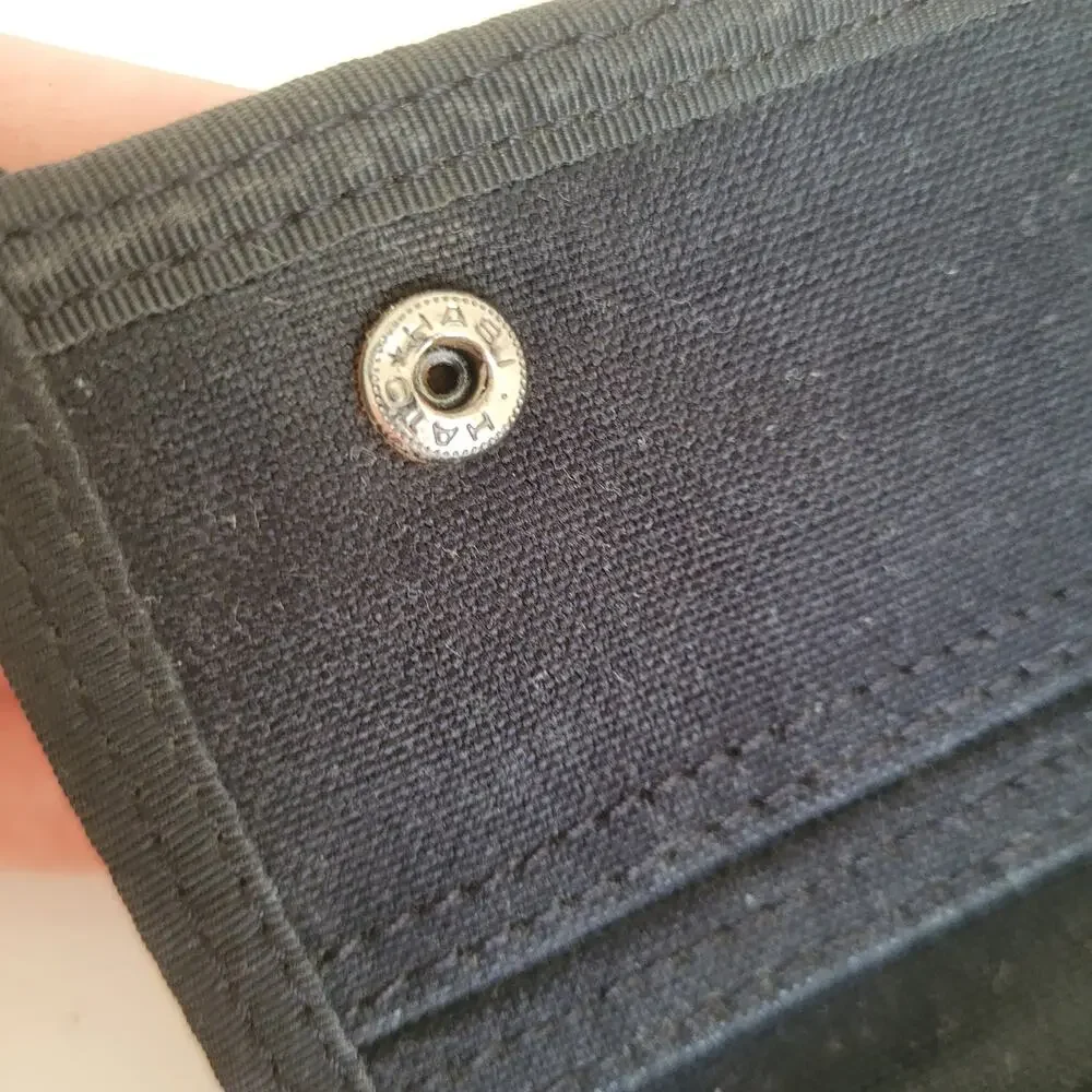 Porter Yoshida & Co Tokyo Unisex‎ Denim Canvas Long Wallet Gray Checkbook Card
